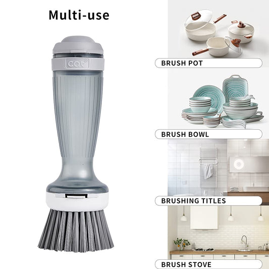 Brush With Soap Dispenser For Dishes