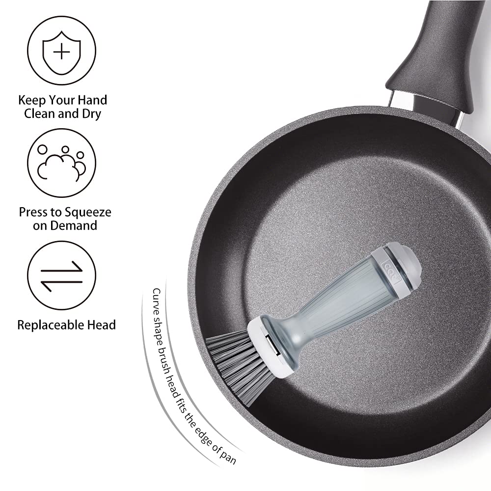 Brush With Soap Dispenser For Dishes