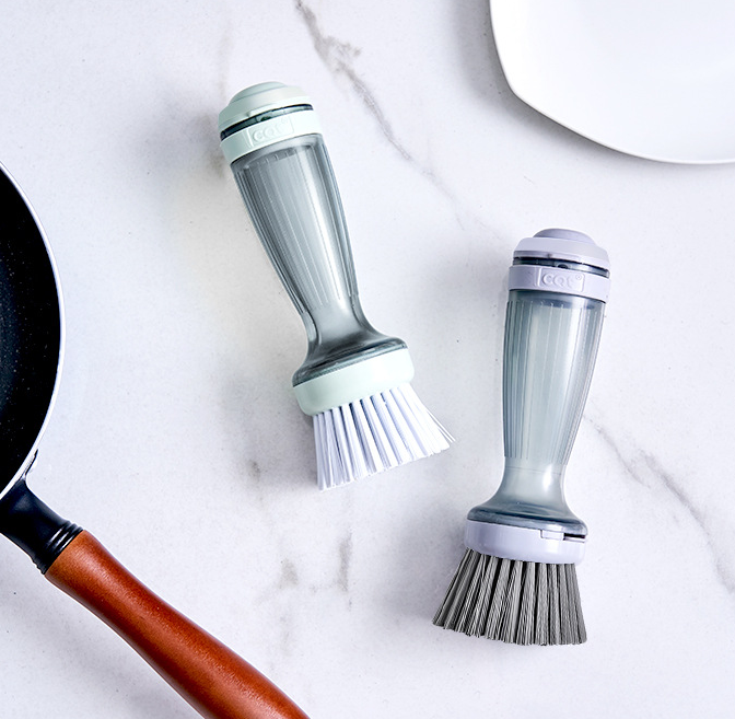 Brush With Soap Dispenser For Dishes
