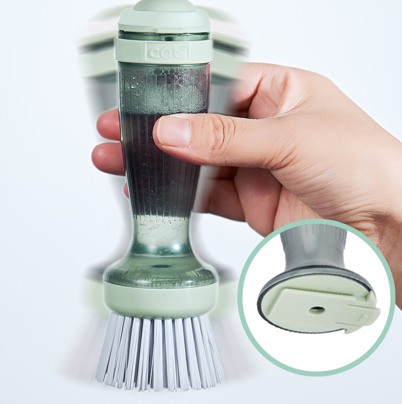 Brush With Soap Dispenser For Dishes