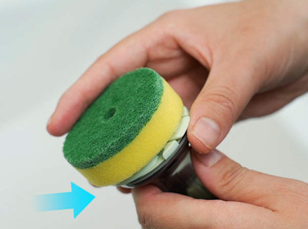 Brush With Soap Dispenser For Dishes